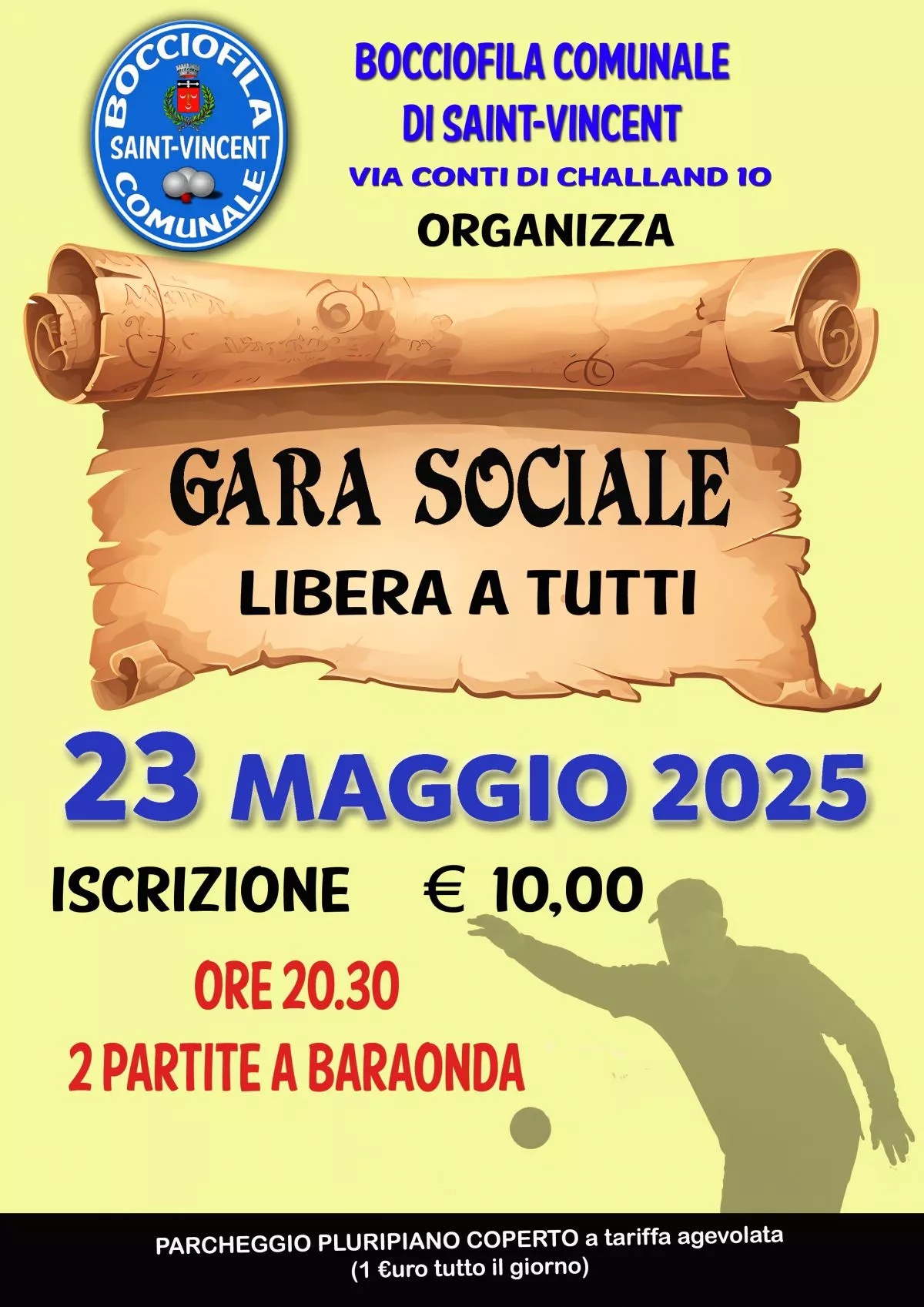 Gara sociale 23 maggio 2025