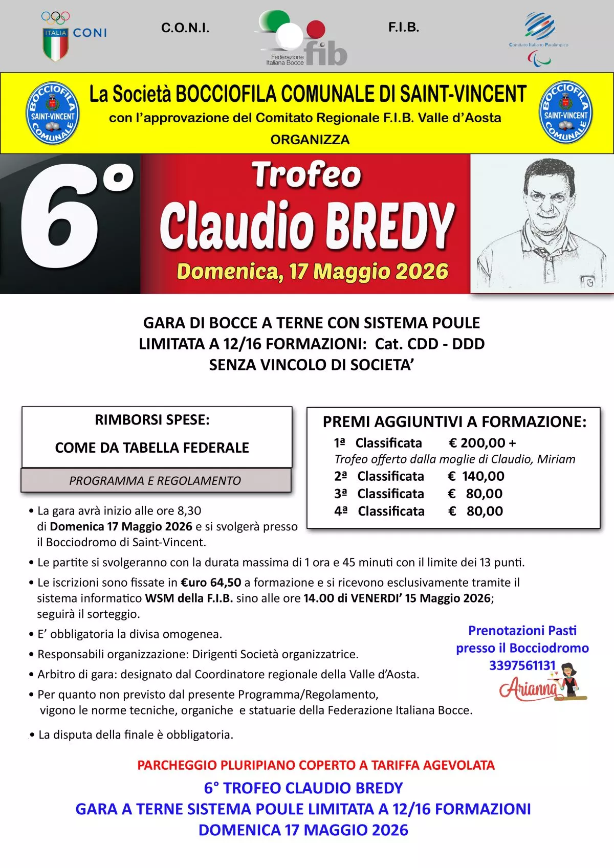 6&deg; Trofeo Claudio Bredy Saint-Vincent