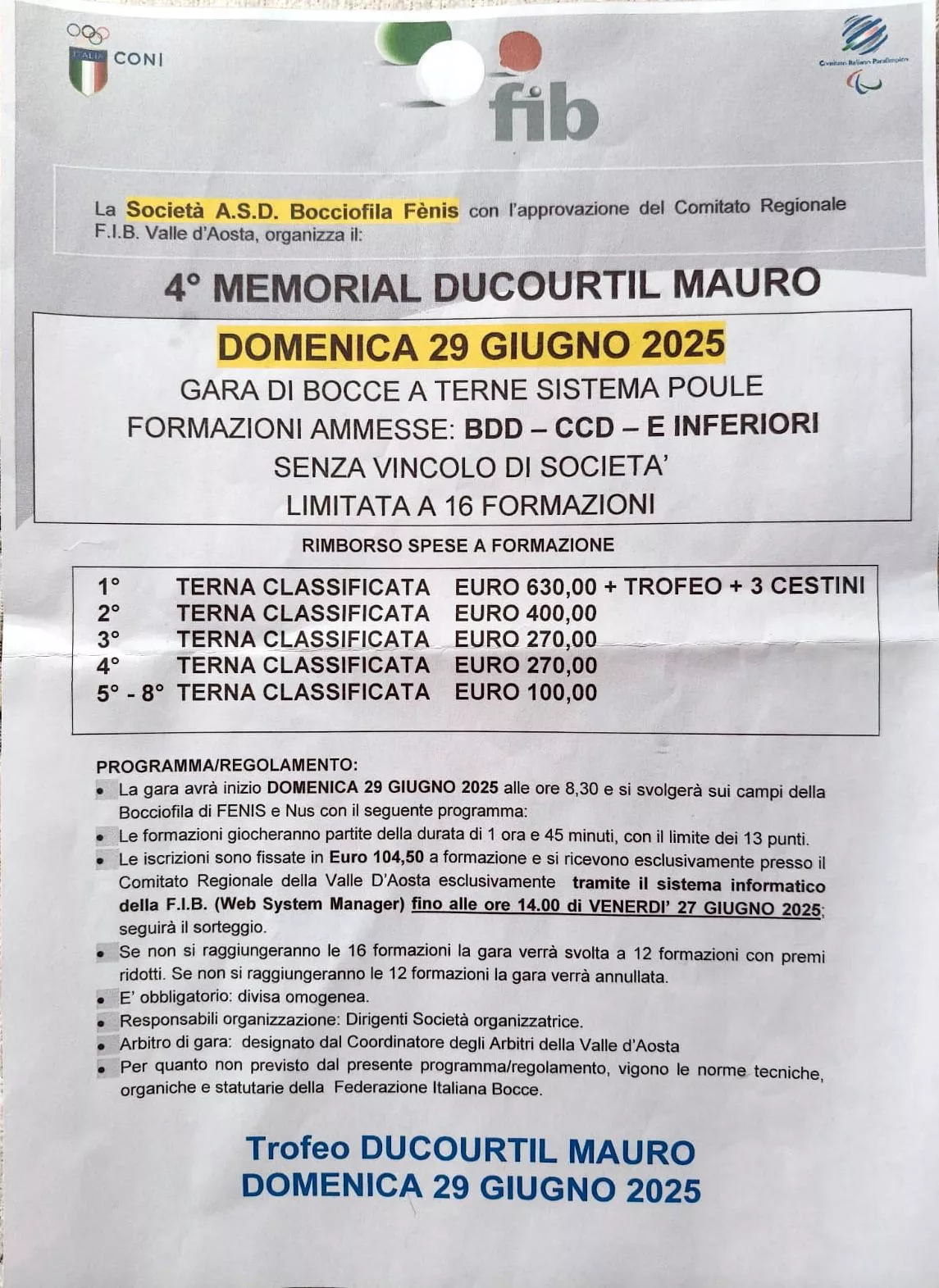 4° Memorial Ducourtil Mauro